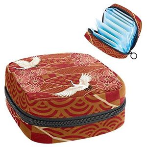 Crane Fly Zephyr,Periode Pouch Draagbaar,Tampon Opbergtas,Tampon Houder voor Portemonnee Vrouwelijke Product Organizer, Meerkleurig, 4.7x6.6x6.6 in/12x17x17 cm