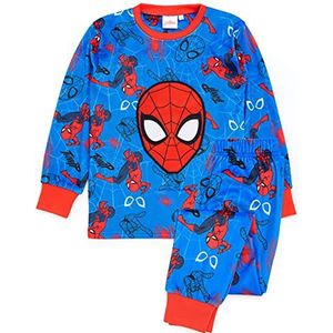 Marvel Spider-Man Pyjama's Jongens Kinderen Super Zachte Fleece T-shirt Bottoms 7-8 jaar