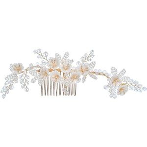 Bruid bruiloft bloem spelden bruids accessoires handgemaakte keramische haarkam set