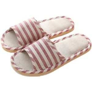 JMORCO Dames Slippers Linnen Schoenen Vrouwen Huishoudelijke Slippers Indoor Vloer Slippers Zomer Eenvoudige Mute Slides Thuis Sandalen, E, Chinese 40