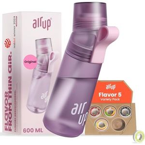 air up® Fles Gen2 Starterset, origineel, incl. pods in 5 smaken, 600 ml drinkfles met smaak, suikervrij, vaatwasmachinebestendig en BPA-vrij, paars