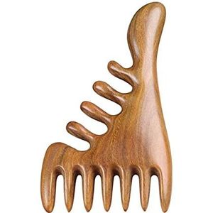 Multifunctionele Massage Kam Upgrade Hoofd Meridiaan Brede Tand Massage Houten Kam 1Pcs