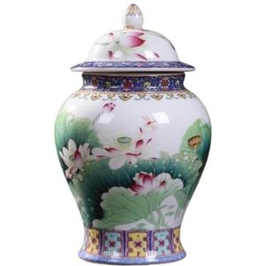 Chinese keramische gemberblikken, keramische blikk Vaas Decor Keramiek Decoratieve Gemberpot met Deksel for Woondecoratie Chinees Porselein