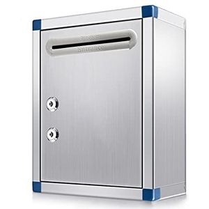 Veilige aan de muur gemonte erde brievenbus Wandgemonteerde brievenbus van aluminiumlegering met slot, waterdichte brievenbus for op kantoor of balkon, brievenbusdecoratie for in huis