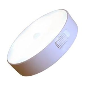 Intelligente ronde lamp menselijk lichaam inductielamp nachtkastje slaapkamer kast trap automatische lichtregeling magnetisch opladen mini-nachtlampje (maat: schakelaar warm licht, kleur: 3 W