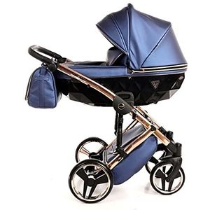 Junama kinderwagen combinatie kinderwagen premium buggy babyzitje + accessoires Isofix selecteerbaar Fluo Line van Ferriley & Fitz Magic 01 3in1 (inclusief autostoeltje)