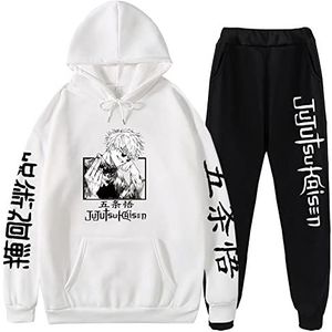 Anime Jujutsu Kaisen Casual trainingspakken 2 stuks set Gojo Satoru lange mouwen Hoodie Sweatpants Jujutsu Kaisen Sweatshirt Broek