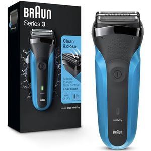 Braun Series 3 310 Elektrisch Scheerapparaat Wet & Dry Voor Mannen, Zwart/Blauw