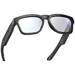 OhO sunshine Waterdichte audiobril, over-ear bluetooth-headset met ingebouwde microfoon, UV400 blauw licht blokkerende gezonde bril voor gamen, lezen en computer, Zwarte Frame-blauwe