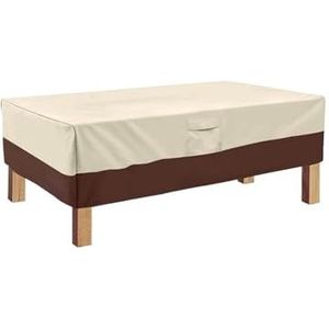 JMORCO Tuinmeubelhoezen 55 maten outdoor waterdichte terrasmeubelset hoes tuin regen sneeuw winddicht anti-UV hoes voor sofa tafel stoel (kleur: beige - bruin, maat: 100 x 100 x 85 cm)