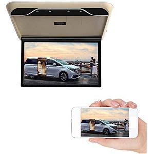 Draagbare dvd-speler voor videospelers op hoofdsteunen in auto's 19 Inch Auto Video Spelers HD Lcd-scherm Auto Plafond Dak Mount Display Auto Monitor MP5 Multimedia TV 1080P USB HDMI IR FM met HD-rote