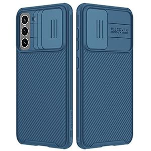 Nillkin CamShield Hoesje voor de Samsung Galaxy S21 FE - Back Cover met Camera Slider Blauw