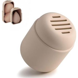 Makeup Sponge Holder, Beauty Blender Holder, Silicone Make Up Sponges Drying Case Washable Shatterproof Make Up Sponge Travel Case (Color : Brown)