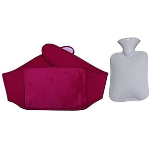DieffematicRSD Warmwaterkruik 1 Set Warmwaterkruik Zak Met Pluche Taille Cover Voor Pijnbestrijding Winter Warme Heuptas Maag Abdominale Warming band Wrap (Color : Purple)