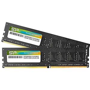Silicon Power DDR4 16GB Kit (2x8GB) 3200MHz (PC4-25600) CL22 UDIMM 288-pins desktopcomputergeheugen SP016GBLFU320B22