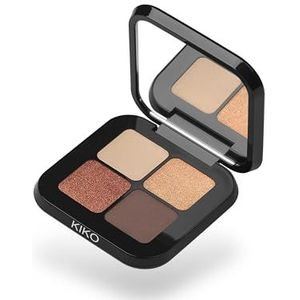 KIKO Milano Bright Quartet Eyeshadow Palette 03 | Palet Met 4 Kleuren Baked Oogschaduw Voor Droog En Nat Gebruik