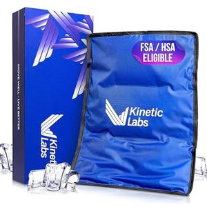 Large Gel Ice Pack van Kinetic Labs (11x14,5 inch) - Flexibel en herbruikbaar ijspakket voor verwondingen - Premium groot ijspakket voor rug, knie, schouder, heup