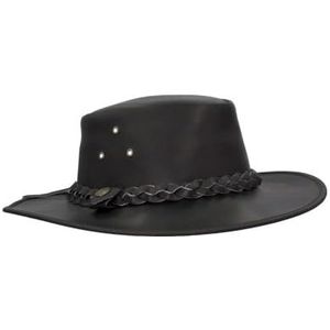Walker & Hawkes - Australische hoed - ventilerend - rundleer - zwart - XS (56cm)