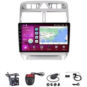 Android Double Din Car Stereo 9 Inch Touchscreen Autoradio Autotoebehoren Multimedia Stuurwielbediening Met Navigatie Plug And Play Voor Peugeot 307 307CC 307SW 2002-2013(M100S WIFI 1G+16G)