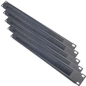 5 Pack 1U Borstel Kabel Manager Horizontale Rack Mount Kabel Management Strip Panel voor 19 Inch Server Rack of Netwerk Kast