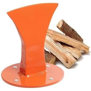 Draagbare houtsplijters, houtsplijter, wigsplitsen, moderne, zware brandhoutaanmaaksplijter, gietijzeren handmatige houtsplijter for thuiskamperen (Color : Orange)