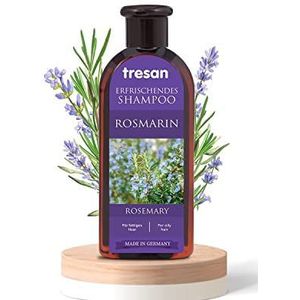 Tresan Rozemarijn verfrissende shampoo voor vettig haar, voedende, volumineuze shampoo, geen parabenen of gluten, 300 ml