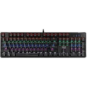 Adesso gaming toetsenbord - mechanisch - RGB verlichting - QWERTY indeling - 43,8 x 13,1 x 3,8 cm