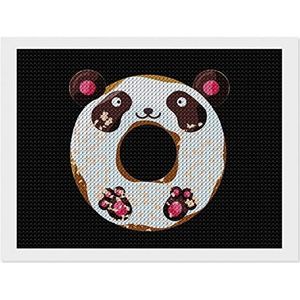 Grappige panda donut diamant kunst volledige boor diamant schilderij kits voor thuis muur decor 30 cm x 40 cm