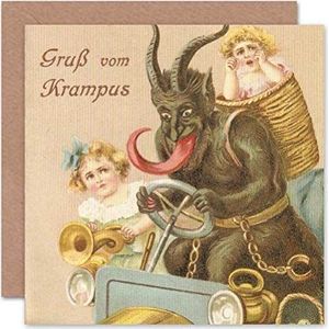 Wee Blue Coo CARD GREETING KRAMPUS ALPINE ANTI SANTA FUNNY CS1586