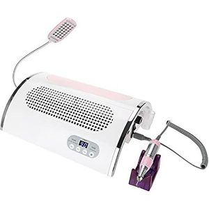 YHNNH, 3-in-1 multifunctioneel manicure-kunstgereedschap met nageldroger, elektrische nagelboormachine en LED-verlichtingsfuncties for gels, polijstsalon, thuisgebruik