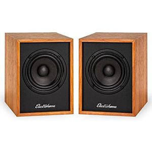 Electrohome Huntley Powered boekenplankluidsprekers met ingebouwde versterker en 3"" drivers voor draaitafel, tv, pc en draadloze muziekstreaming met Bluetooth 5, RCA en Aux (EB10)