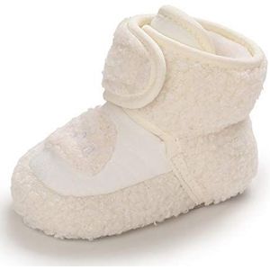MASOCIO Baby jongens meisjes zachte zool warme winterlaarzen kleine kinderen antislip winter winterschoenen, wit 1, 0-6 maanden
