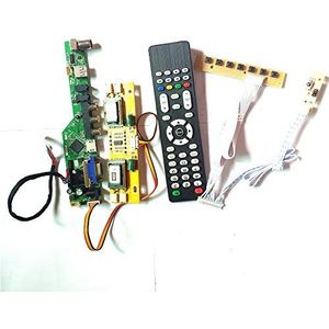 Voor LM190E08-TLB2/TLB4 Remote+Inverter+toetsenbord VGA HDMI AV USB RF 4CCFL 30Pin LVDS LCD-scherm T.V53 controller board Kit (LM190E08-TLB2)