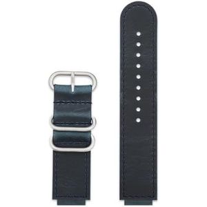 Horlogeband geschikt for Casio kleine vierkante band AE1200/AE-1300/F-108/W-216 vintage lederen horloge met 18 mm armband accessoire polsband (Color : Blue silver, Size : 18mm)