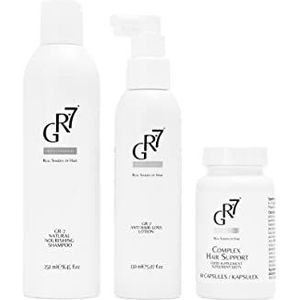 GR-7 Heren- en Damesshampoo - Lotion in Spray en 60 Haarcapsules tegen Haaruitval - Haarhersteller Mannen - Anti-Haaruitval
