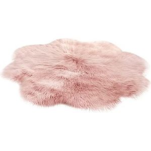 Tapijt Lange Haar Solid Mat Seat Pad Home Decor Luxe Rechthoek Zachte Schapenvacht Fluffy Area Rug Faux Wit Tapijt Shaggy Woonkamer Tapijt Woonkamer (Size : C50cmpink)