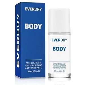 EVERDRY Antiperspirant Body Roll-On tegen hevig zweten op oksels en lichaam - 50 ml Antiperspirant zonder alcohol, kleurstoffen en parfum