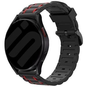 Strap-it Samsung Galaxy Watch 6-44mm sport gesp band (zwart/rood)