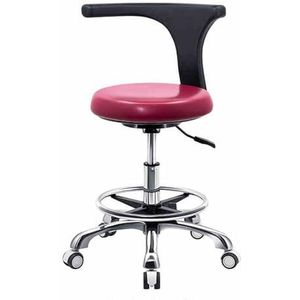 Ergonomische Zadelkruk Stoel Verstelbare Hoogte 44-59cm Met Rugleuning/voetsteun, Tandheelkundige Zorg Kunstenaar Zadel Rollende Kruk For Schoonheidssalon Massage Tandartskliniek(Color 4)