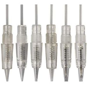 D1P 1P 3P 5P 5F 7F Naalden voor permanente make-up, wenkbrauwen, lippen, tattoo, spiraalnaalden, 8 mm diameter (3P/3R), 20 stuks