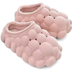 Memory Cotton Slippers voor Unisex Comfortabele zachte winterwarme pantoffels Antislip katoenen pantoffels met gevoerde outdoor pantoffels (Color : Pink, Size : 38-39/25cm)