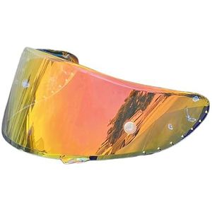 Motorhelm vizier lens, Helmvizier, vervangend vizier for gezichtsscherm for SHOEI RF-1200 CWR-1 NXR X-Spirit Z7 X-14 helmvizier Uv-Cut (basis)(Revo Clear Red-day and Night)