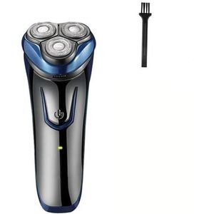 Elektrisch scheerapparaat， Oplaadbare scheermachine for heren, draadloos, roterend, nat en droog, elektrisch scheerapparaat met 3 koppen for mannen