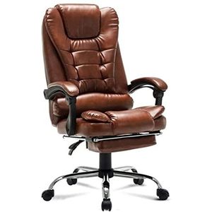 Bureaustoel Bureaustoel Computer Baas Stoel Kantoor Thuis Draaibare Massage Stoel Lifting Verstelbare Stoel Ergonomische Stoel Computerstoel (Color : A-Brown)