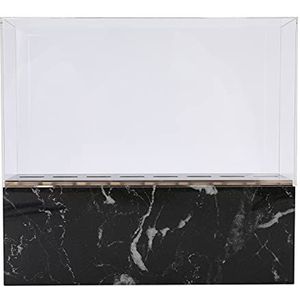 8 Holes Pincet Houder Display Stand met Stofomslag voor Salon, Acryl Piezerrek voor Professioneel Gebruik, Duidelijke Opslagorganisator (Zwart marmeren stofdicht model)