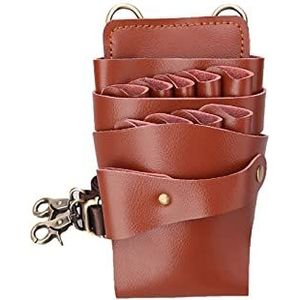 Professionele schaarpakken, Leren schaartas for het opbergen van kappersgereedschap, veelkleurig, 22 x 13,5 cm(D)