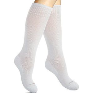 Cotton Compression Socks for Women. Ladies Support Stockings for Nurses, Travel, Flight, Pregnancy, Maternity, Varicose Veins, DVT, Athletics, Running, Sports. 15-20 mmHg Medical Sox. Knee High