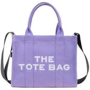 Shopping Bag Women Tote Bag Casual Canvas Large Capacity Women Handbags Designer Letters Shoulder Crossbody Bags Big Shopper-Purple-15 X 25 X 32Cm