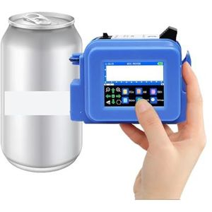 voor Datum Barcode Batchnummer Logo QR-code 12,7 mm draagbare printer Mini handheld inkjetprinter Tekst QR-barcode Batchnummer Logo-afbeelding Datumafdrukmachine(With 2 ink)