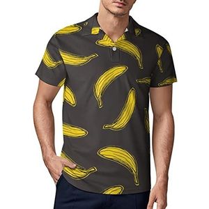 Yellow Banana Heren Golf Polo-Shirt Zomer Korte Mouw T-Shirt Casual Sneldrogende Tees 4XL